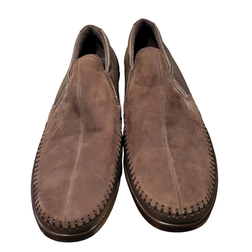 SAS Dream Comfort Loafers Coffee Brown Leather & Suede Size 11
